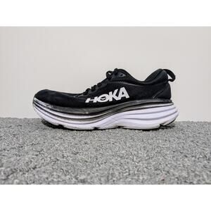 Hoka One One Bondi 8 Mens Running Shoes Black Size 8 D